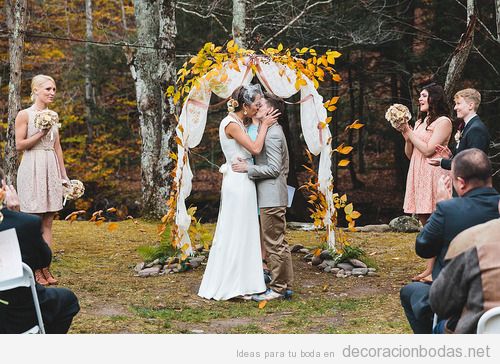 Ideas para decorar una boda en el bosque en otoño