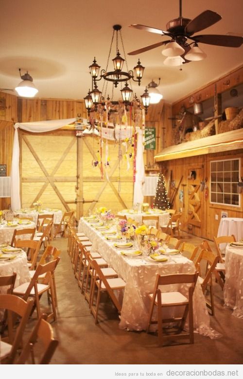 Ideas para decorar una boda boda en un granero o una granja