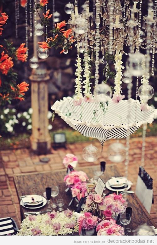 Ideas decorar boda, paraguas del revés