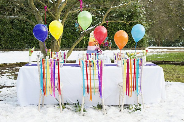 Decoración con globos para bodas, centro de mesa 3