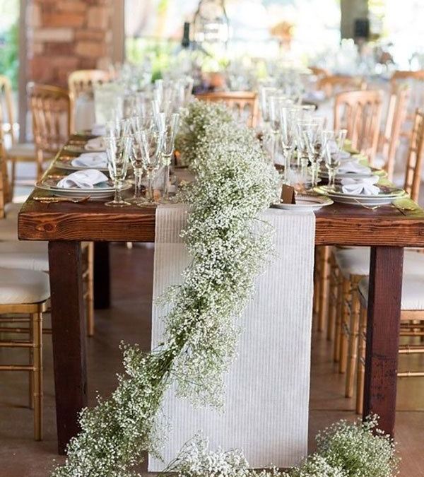 Tendencia en flores para boda 2020, flores de la mesa al suelo