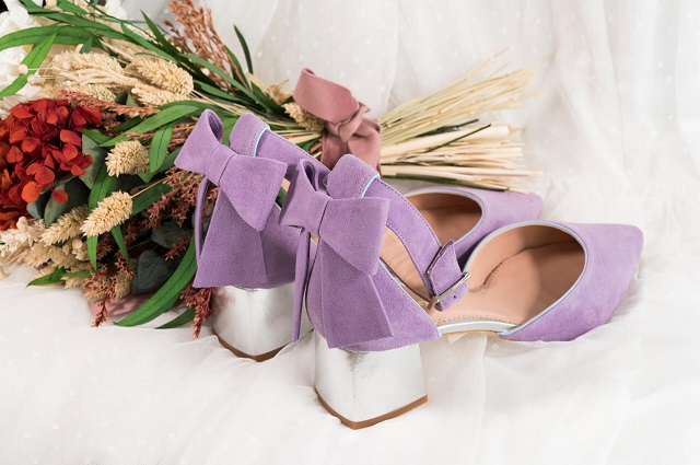 Zapatos de novia color lila